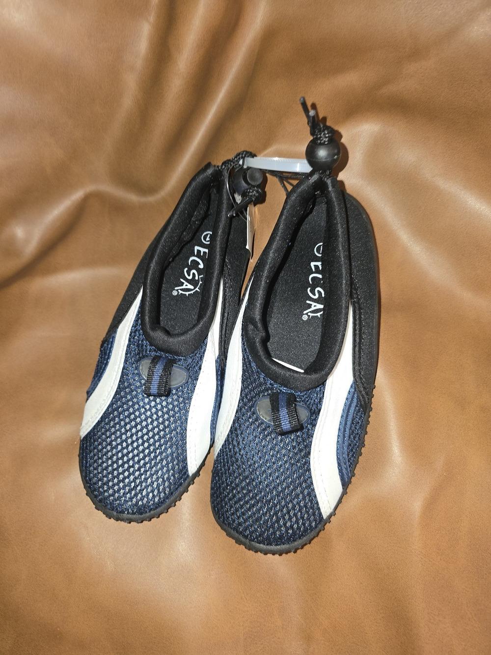 Kids size 1 Navy and White Water Shoes